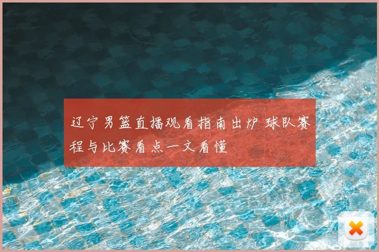 辽宁男篮直播观看指南出炉 球队赛程与比赛看点一文看懂